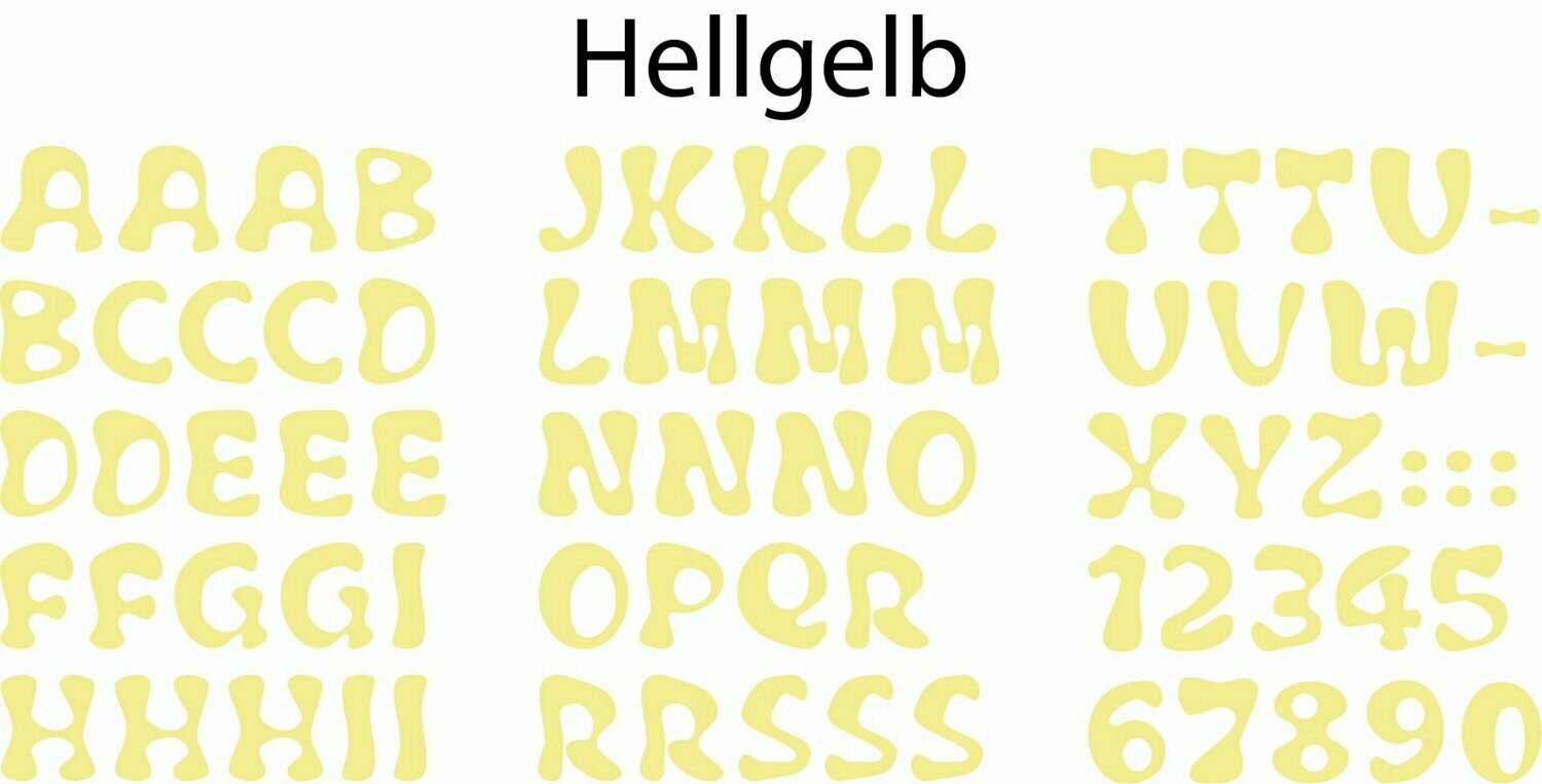 Bügelbild Bügelbuchstaben - ABC aus Velour