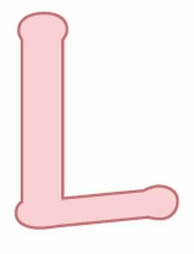 Bügelbild Buchstabe aus Velour - rosa Bügelbild Buchstabe aus Velour - rosa
