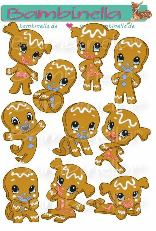 Stickerparade – Lebkuchen - 10 Sticker