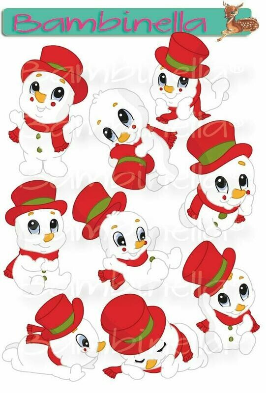 Stickerparade – Schneemänner - 10 Sticker Stickerparade – Schneemänner - 10 Sticker