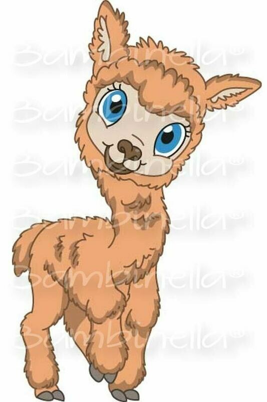 Bügelbild Velour/Flock Bügelapplikation: Alpaca Bügelbild Velour/Flock Bügelapplikation: Alpaca