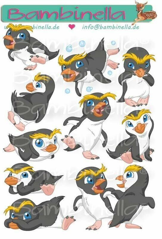 Stickerparade – Haubenpinguin - 10 Sticker Stickerparade – Haubenpinguin - 10 Sticker