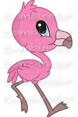 Bügelbild Velour/Flock Bügelapplikation: Flamingo