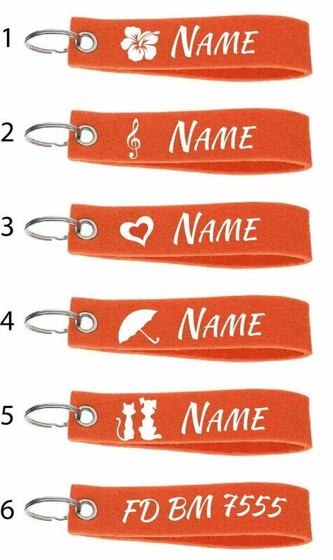 Schlüsselanhänger personalisiert - orange Schlüsselanhänger personalisiert - orange