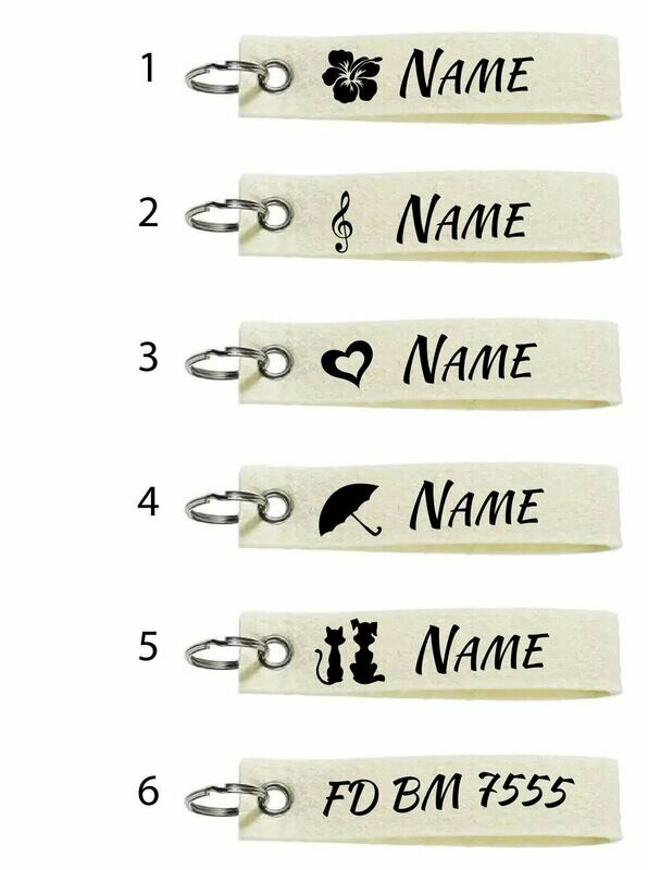 Schlüsselanhänger personalisiert - beige Schlüsselanhänger personalisiert - beige