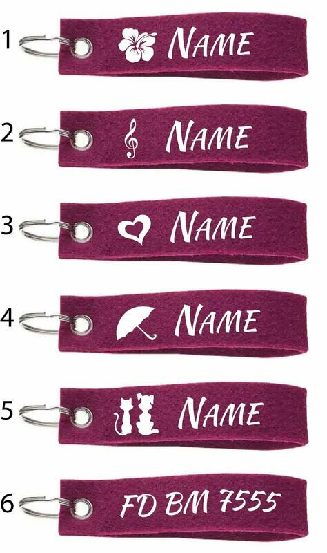 Schlüsselanhänger personalisiert - lila Schlüsselanhänger personalisiert - lila