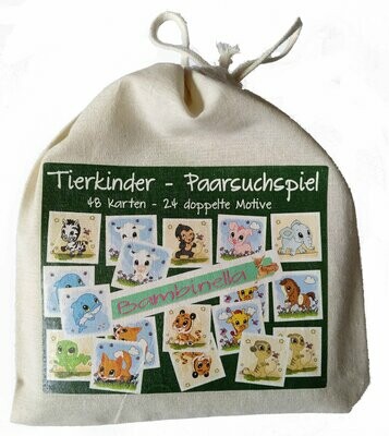 Paarsuchspiel wie Memory - Tierbabys