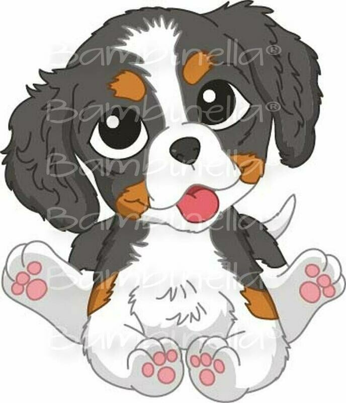 Bügelbild Velour/Flock Bügelapplikation - Motiv: Hund Cavalier King Charles Spaniel Bügelbild Velour/Flock Bügelapplikation - Motiv: Hund Cavalier King Charles Spaniel