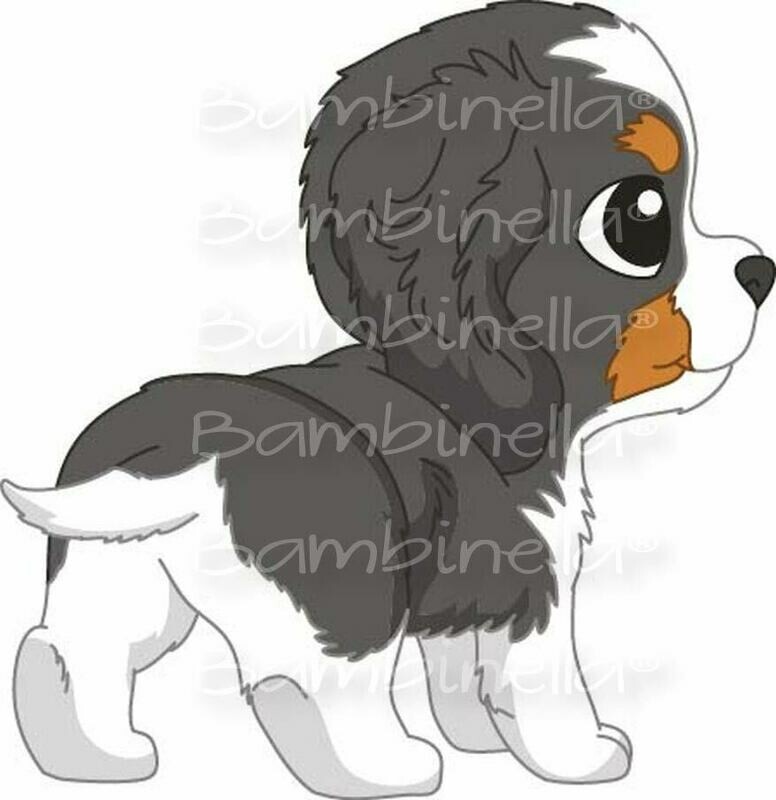 Bügelbild Velour/Flock Bügelapplikation - Motiv: Hund Cavalier King Charles Spaniel Bügelbild Velour/Flock Bügelapplikation - Motiv: Hund Cavalier King Charles Spaniel