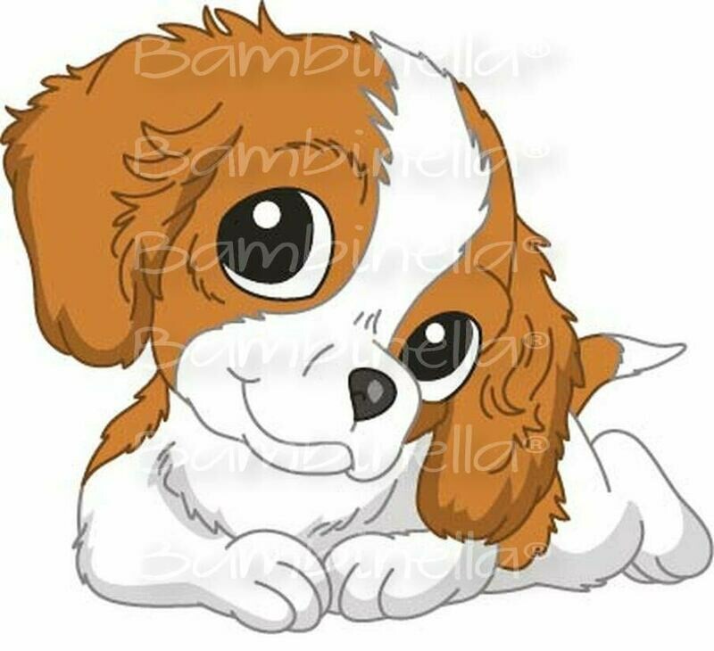 Bügelbild Velour/Flock Bügelapplikation - Motiv: Hund Cavalier King Charles Spaniel Bügelbild Velour/Flock Bügelapplikation - Motiv: Hund Cavalier King Charles Spaniel