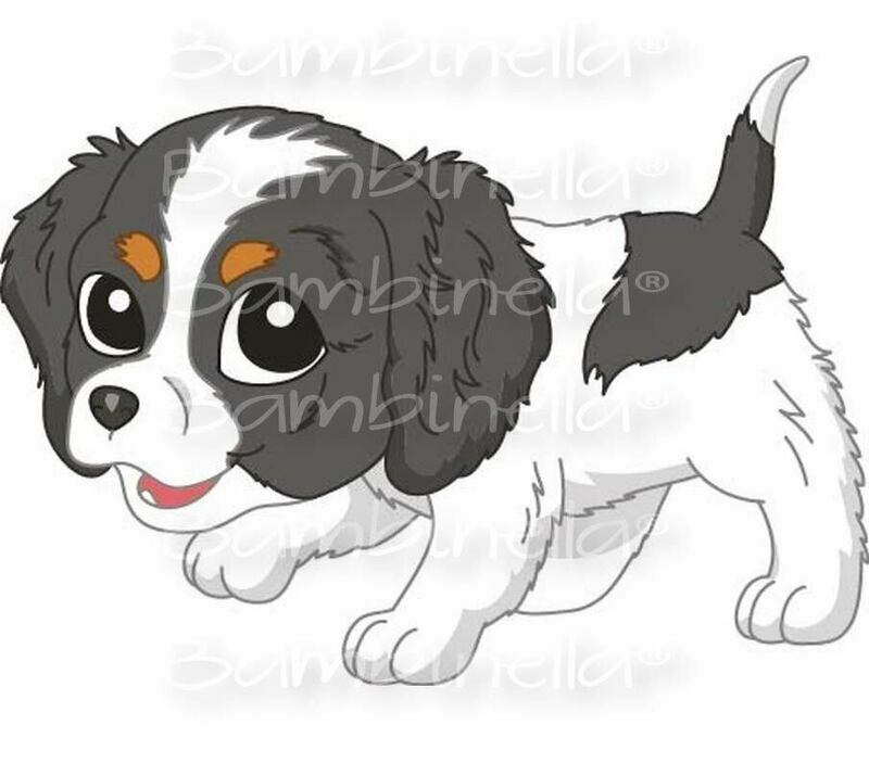 Bügelbild Velour/Flock Bügelapplikation - Motiv: Hund Cavalier King Charles Spaniel Bügelbild Velour/Flock Bügelapplikation - Motiv: Hund Cavalier King Charles Spaniel