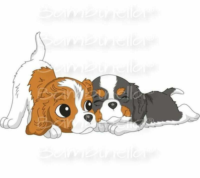 Bügelbild Velour/Flock Bügelapplikation - Motiv: Hund Cavalier King Charles Spaniel Bügelbild Velour/Flock Bügelapplikation - Motiv: Hund Cavalier King Charles Spaniel