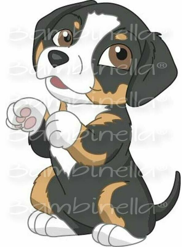 Bügelbild Velour/Flock Bügelapplikation - Motiv: Hund Entlebucher Sennenhund Bügelbild Velour/Flock Bügelapplikation - Motiv: Hund Entlebucher Sennenhund