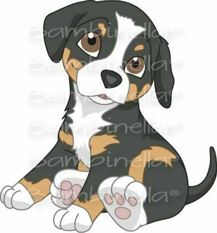 Bügelbild Velour/Flock Bügelapplikation - Motiv: Hund Entlebucher Sennenhund Bügelbild Velour/Flock Bügelapplikation - Motiv: Hund Entlebucher Sennenhund