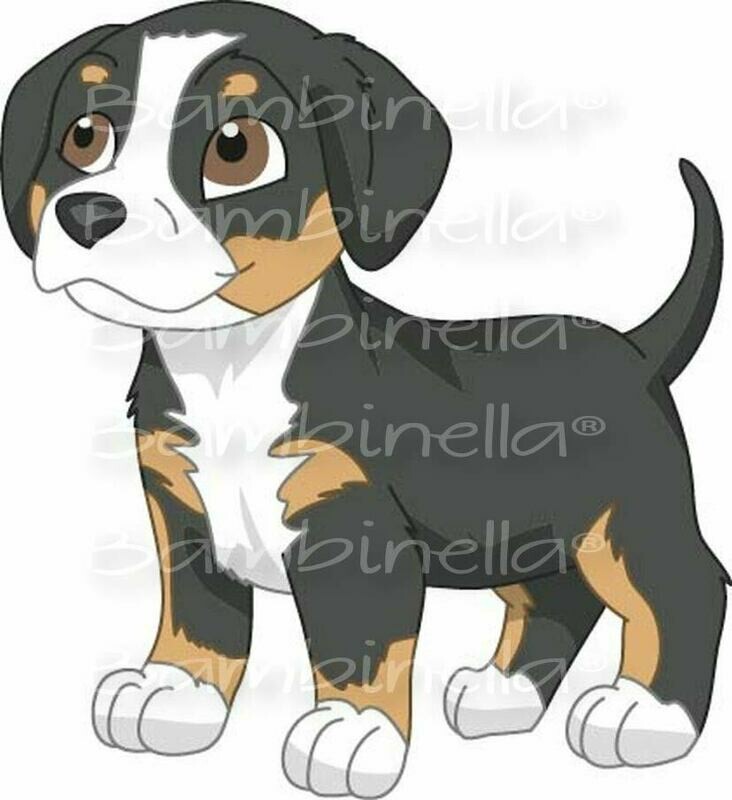 Bügelbild Velour/Flock Bügelapplikation - Motiv: Hund Entlebucher Sennenhund Bügelbild Velour/Flock Bügelapplikation - Motiv: Hund Entlebucher Sennenhund