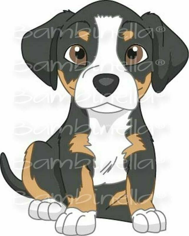 Bügelbild Velour/Flock Bügelapplikation - Motiv: Hund Entlebucher Sennenhund Bügelbild Velour/Flock Bügelapplikation - Motiv: Hund Entlebucher Sennenhund