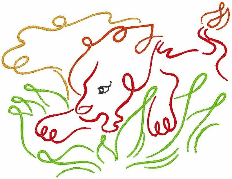 Stickdatei - Löwe 10x10cm