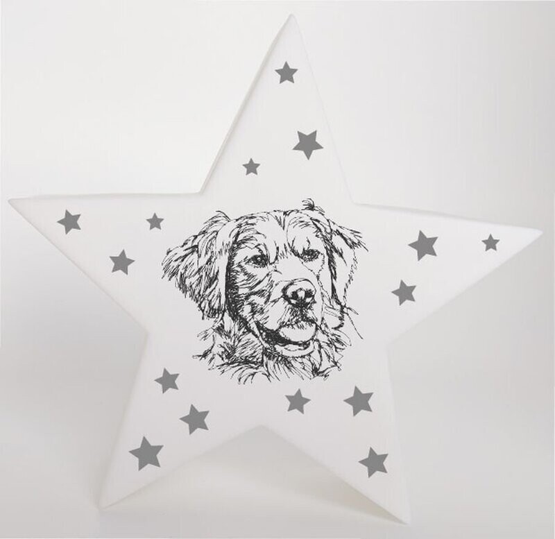 LED Deko Stern Leuchte Motiv Golden Retriever LED Deko Stern Leuchte Motiv Golden Retriever