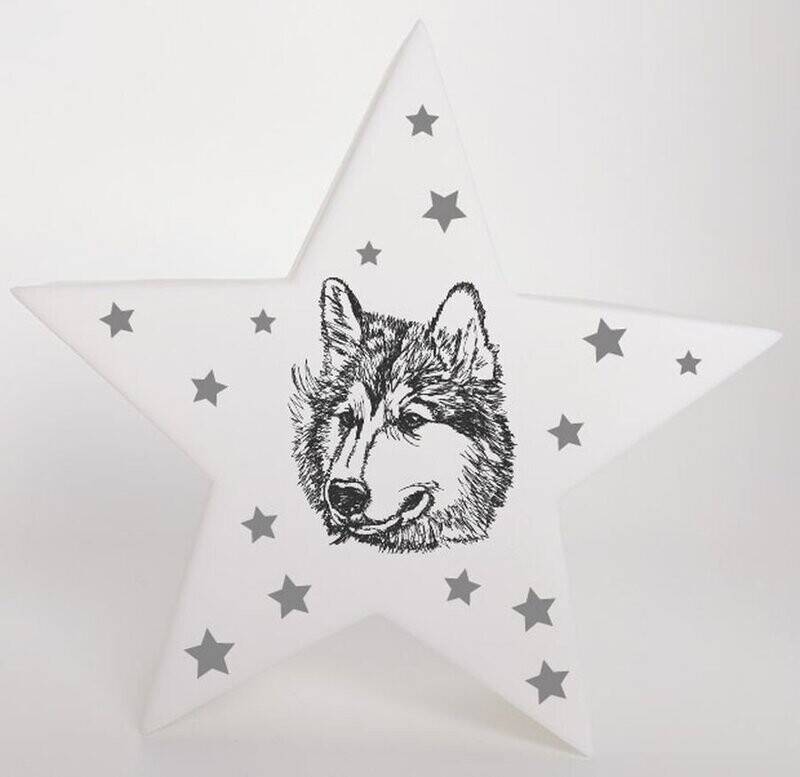 LED Deko Stern Leuchte Motiv: Husky LED Deko Stern Leuchte Motiv: Husky