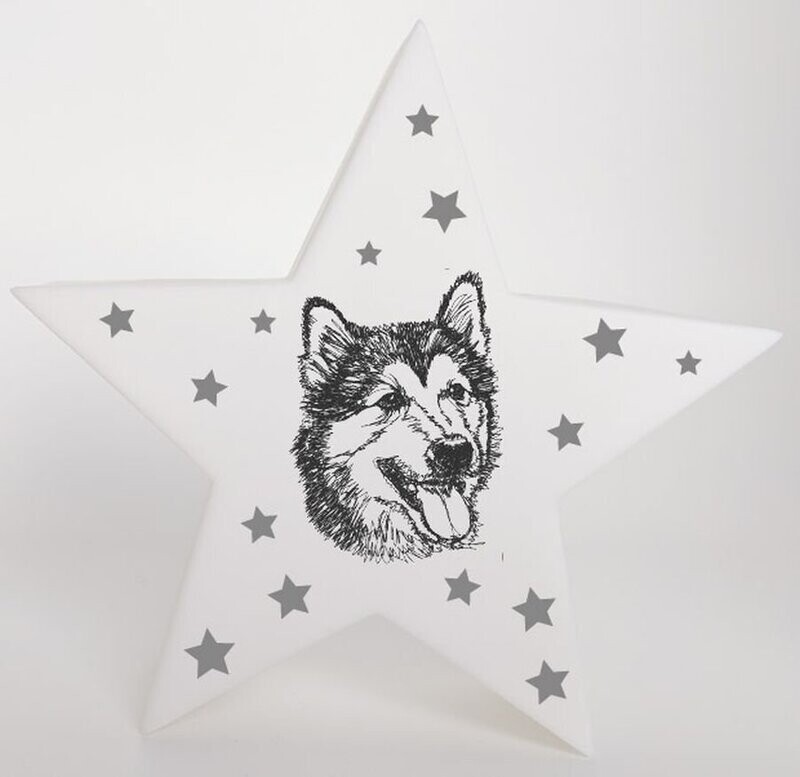 LED Deko Stern Leuchte Motiv: Husky LED Deko Stern Leuchte Motiv: Husky