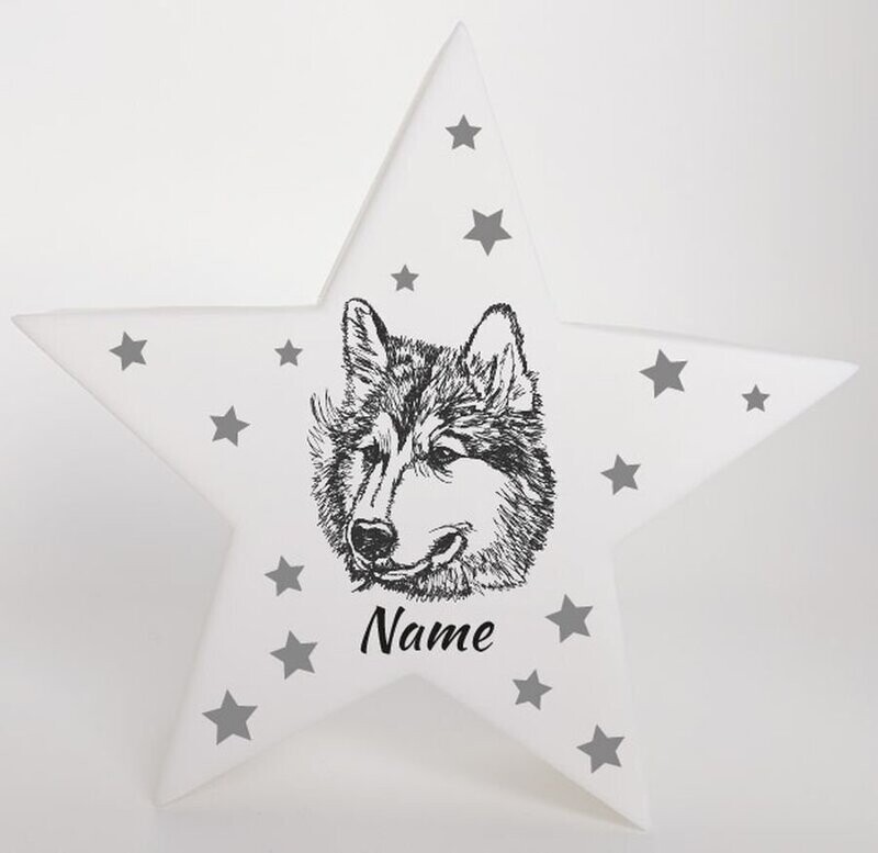 LED Deko Stern Leuchte Motiv: Husky LED Deko Stern Leuchte Motiv: Husky