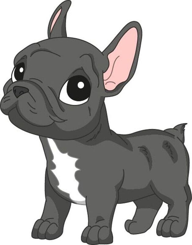 Bügelbild Velour/Flock Bügelapplikation: Französische Bulldogge Bügelbild Velour/Flock Bügelapplikation: Französische Bulldogge