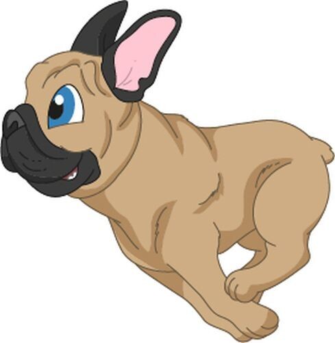 Bügelbild  Velour/Flock Bügelapplikation: Hund Super süße Französische Bulldogge