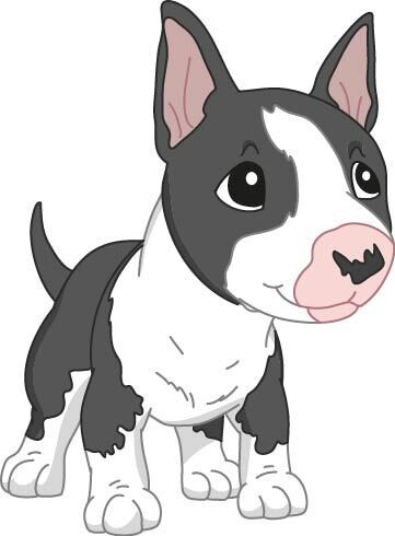 Bügelbild Velour/Flock Bügelapplikation: Hund Englisch Bull Terrier Bügelbild Velour/Flock Bügelapplikation: Hund Englisch Bull Terrier