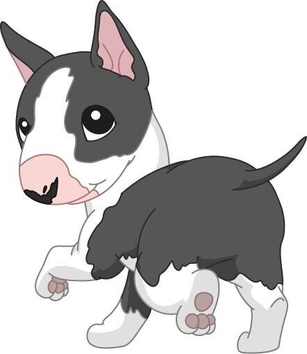 Bügelbild Velour/Flock Bügelapplikation: Hund Englisch Bull Terrier Bügelbild Velour/Flock Bügelapplikation: Hund Englisch Bull Terrier