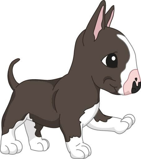 Bügelbild Velour/Flock Bügelapplikation: Hund Englisch Bull Terrier Bügelbild Velour/Flock Bügelapplikation: Hund Englisch Bull Terrier