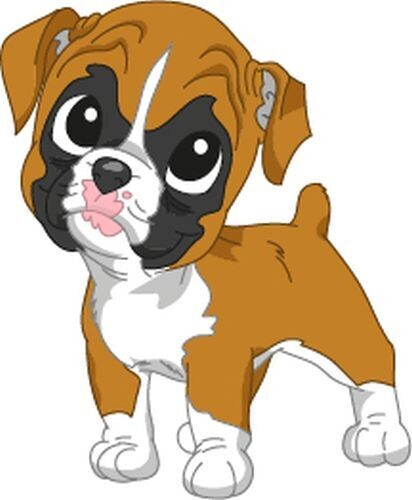 Bügelbild Velour/Flock Bügelapplikation: Hund Boxer Bügelbild Velour/Flock Bügelapplikation: Hund Boxer