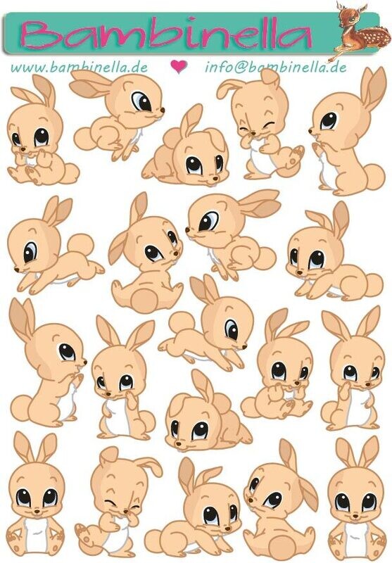 Stickerparade – Hase Bunny - 20 Sticker Stickerparade – Hase Bunny - 20 Sticker
