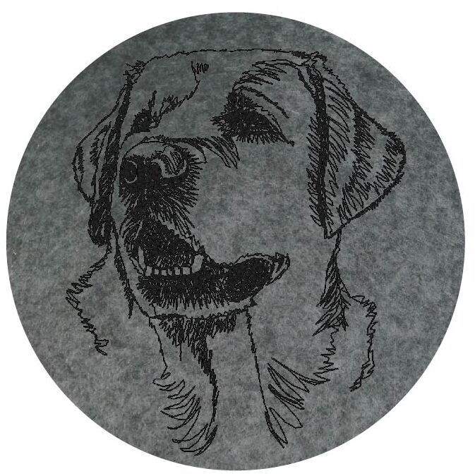 Filzuntersetzer für Gläser und Tassen - bestickt - Labrador Filzuntersetzer für Gläser und Tassen - bestickt - Labrador