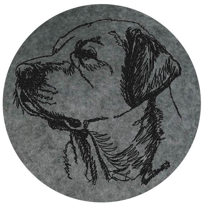 Filzuntersetzer für Gläser und Tassen - bestickt - Labrador Filzuntersetzer für Gläser und Tassen - bestickt - Labrador