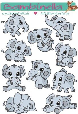Stickerparade – Elefanten - 10 Sticker