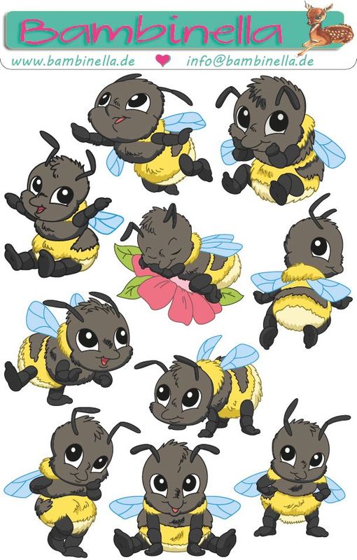 Stickerparade – Hummel - 10 Sticker Stickerparade – Hummel - 10 Sticker