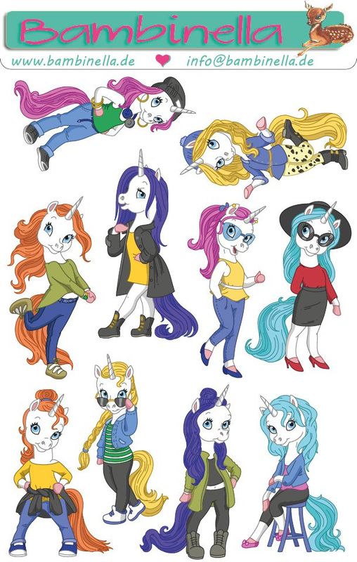 Stickerparade – Einhorn - 10 Sticker Stickerparade – Einhorn - 10 Sticker