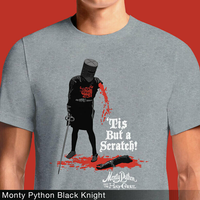 Monty Python 'Tis But A Scratch' Black Knight T-Shirt