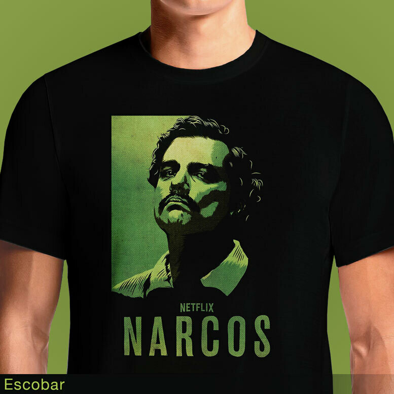 Pablo Escobar Narcos TV Show in India White T-Shirt