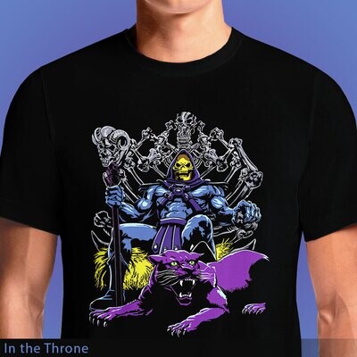 Unleash Your Inner Villain with 'In The Thrones' T-Shirt - The Story of Skeletor and Panthor of Masters of the Universe"