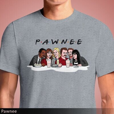 Get the Scoop on the Hottest 'Pawnee' T-Shirt - A Parks and Recreation and Friends Mashup Design
