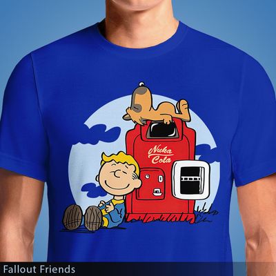 Vault Pals: Charlie & Snoopy Fallout-Inspired T-shirt Design