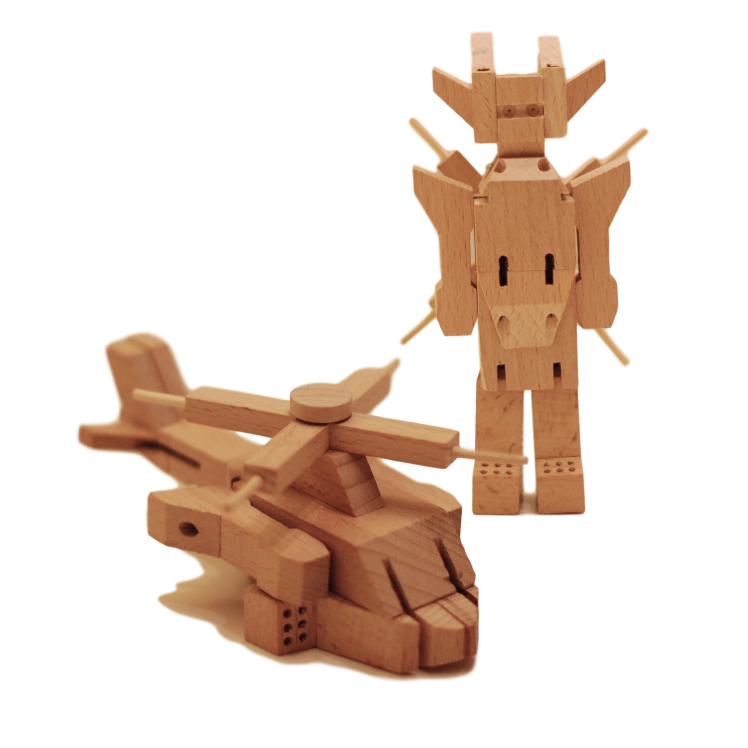 WooBot - Wooden Robot Transforms into a Helicopter