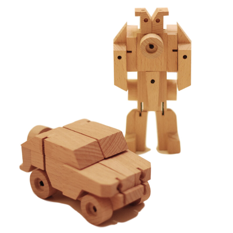 WooBot - Wooden Robot Transforms into a Humvee
