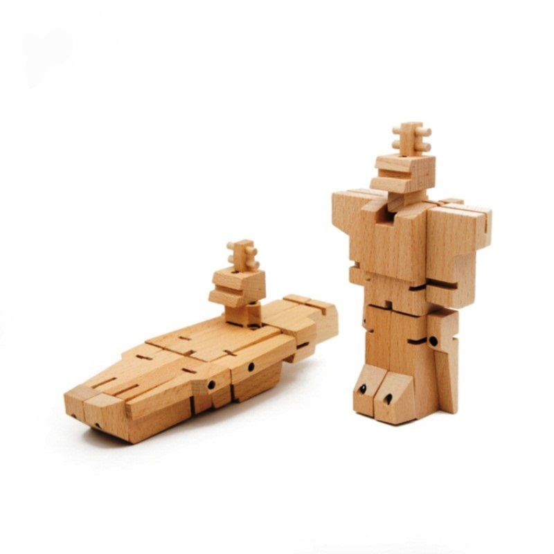 WooBot - Wooden Robot Transforms into an Aircraft Carrier