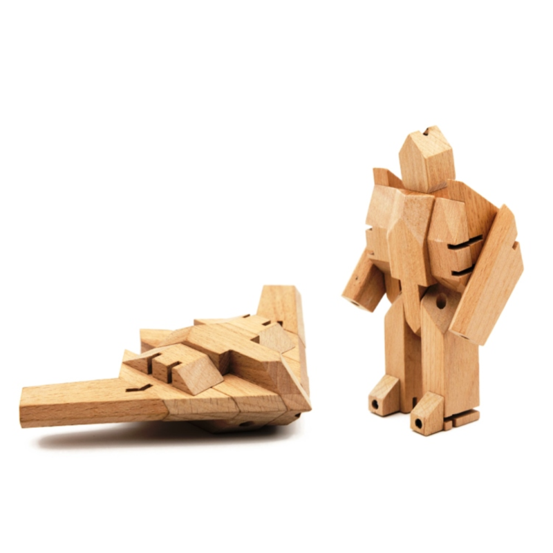 WooBot - Wooden Robot Transforms into a Stealth Fighter