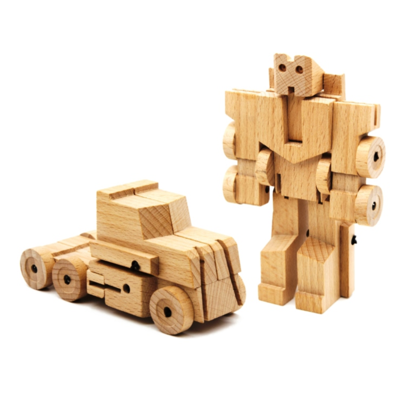 WooBot - Wooden Robot Transforms into a Truck