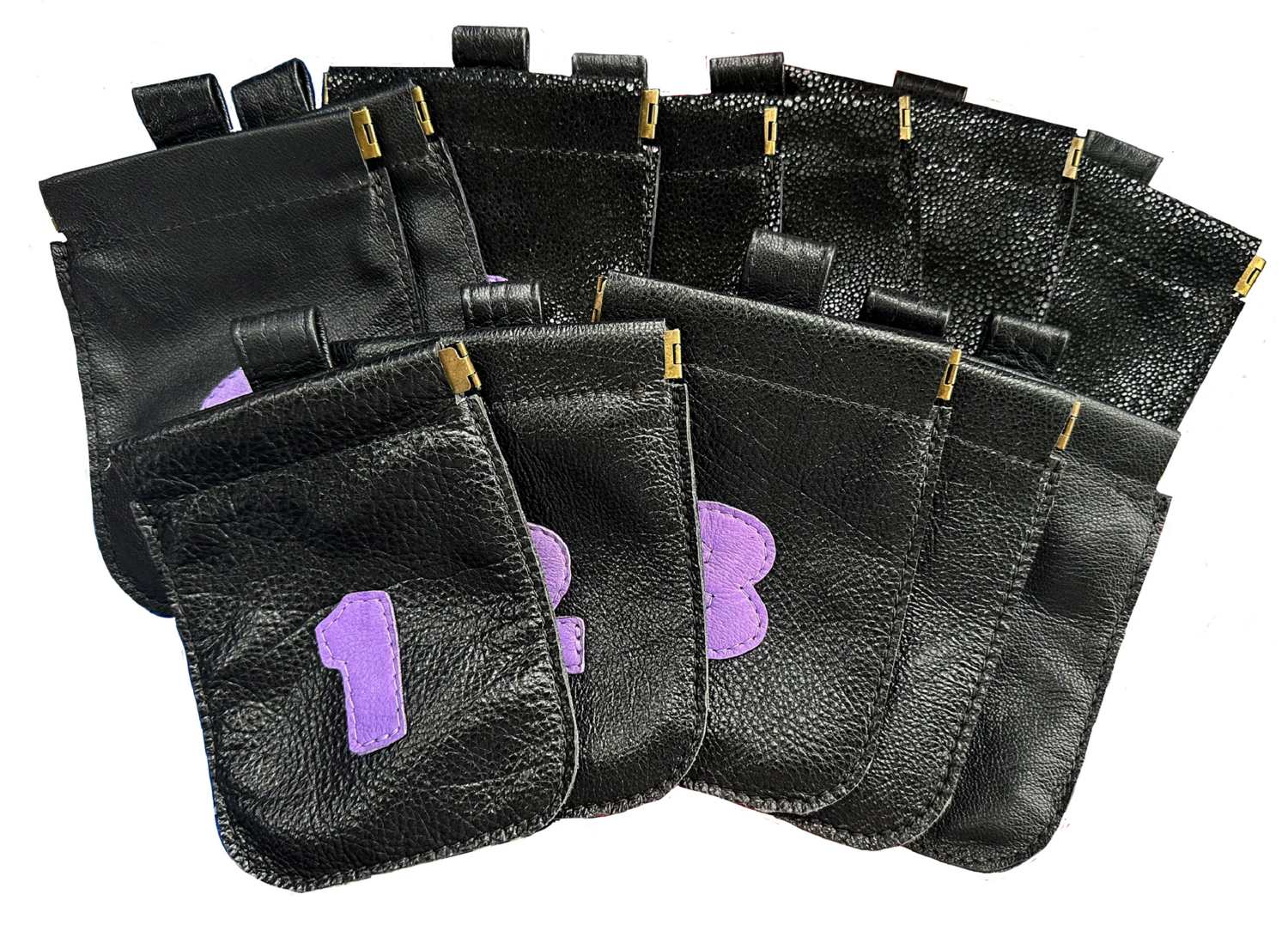 Custom Spring Frame Numbered Ammo Pouches - Set of 12