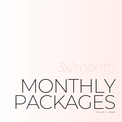 Monthly Packages: 3x/Month ($82.50/Session)