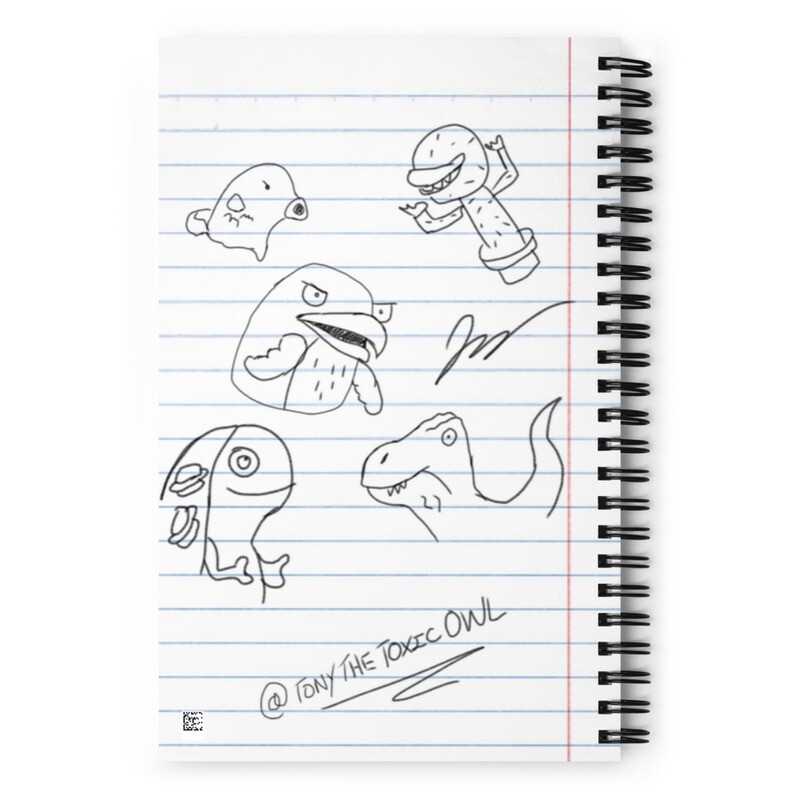 Tony the owl notebook